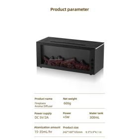 Essential Oils Humidifier with LED Light 4In1 Fireplace Air Humidifier Type C Rechargeable Aroma Diffuser for Home Creative Gift