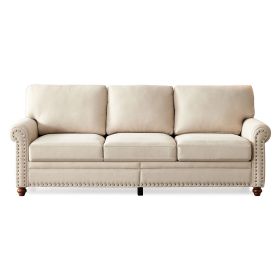 Linen Fabric Upholstery with Storage Sofa (Color: beige)
